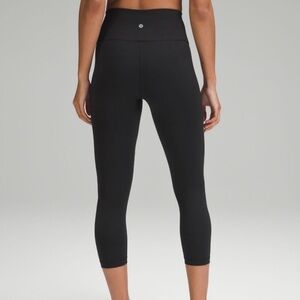 🌼Lululemon Wunder Train High Rise Crop |with pockets 23” Black